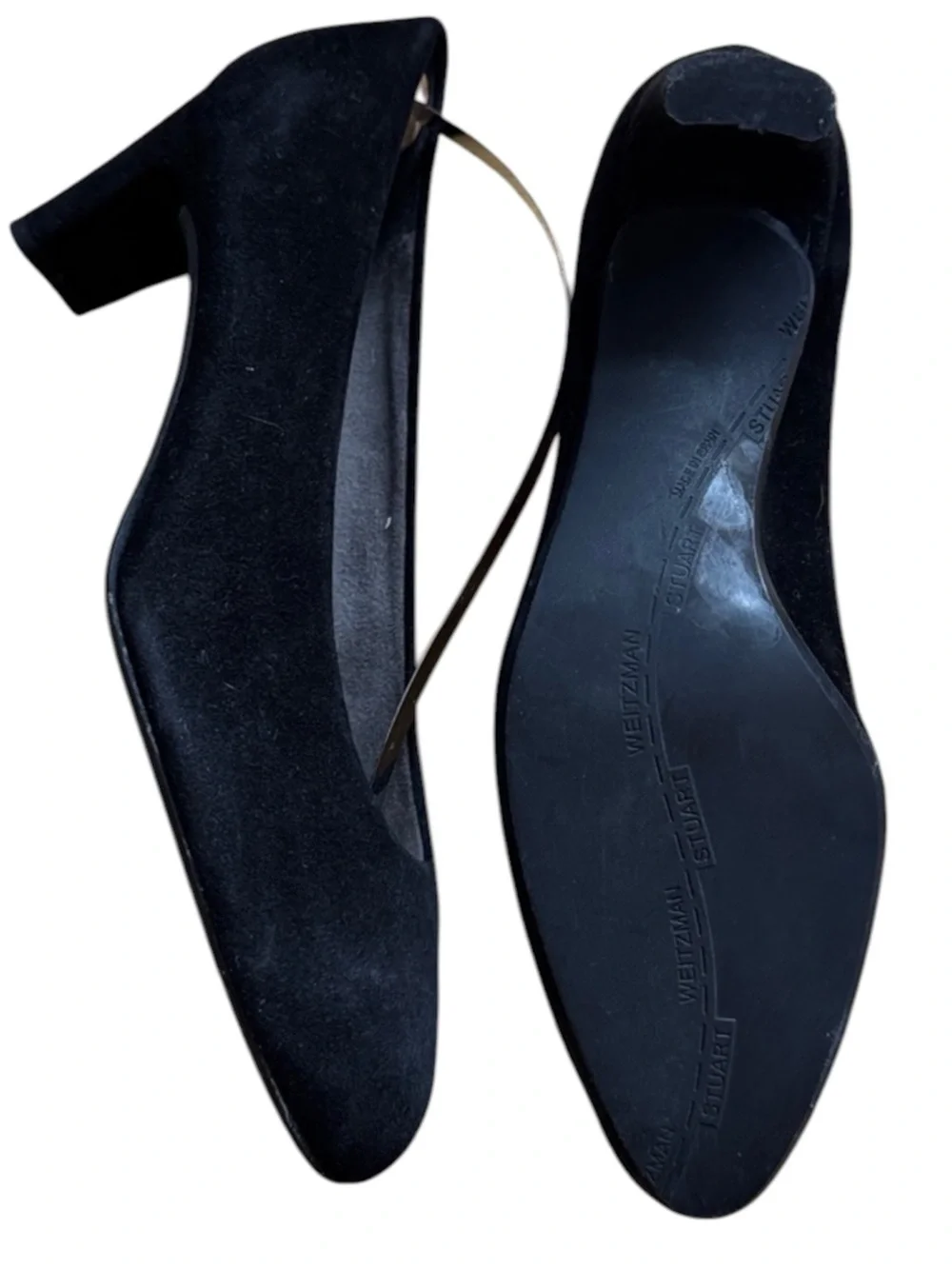 Stuart Weitzman Black Suede Classic Pumps Heels Size 7